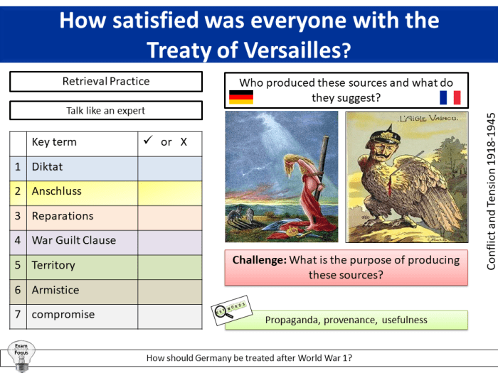 Treaty of versailles dbq answer key