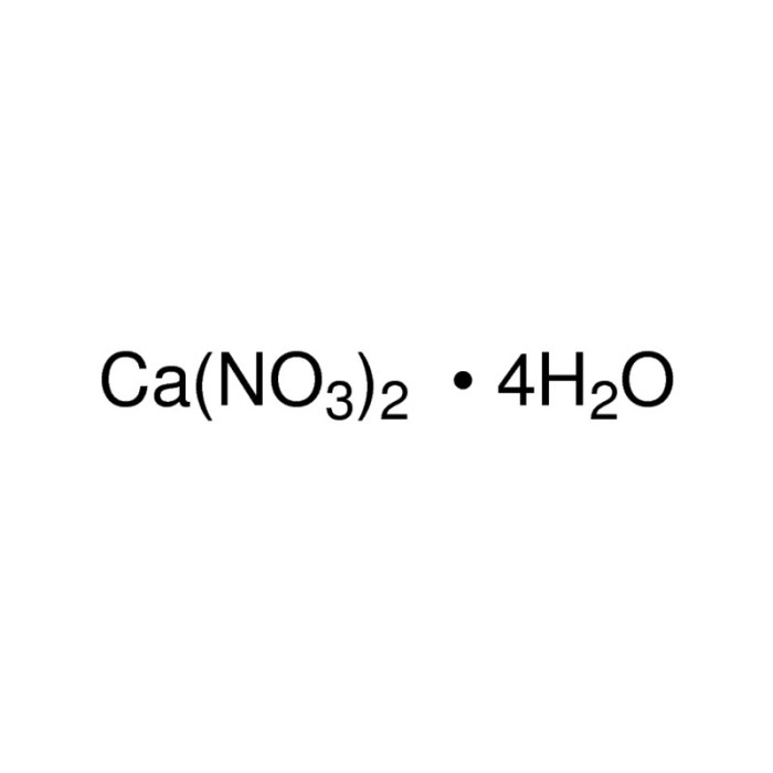 Nitrate calcium tetrahydrate dissolves transcribed