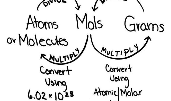 Counting moles and atoms worksheet