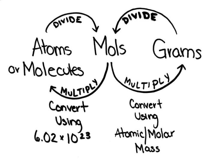 Counting moles and atoms worksheet