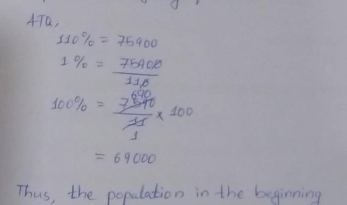 The population of a town increased from 5600 to 6300